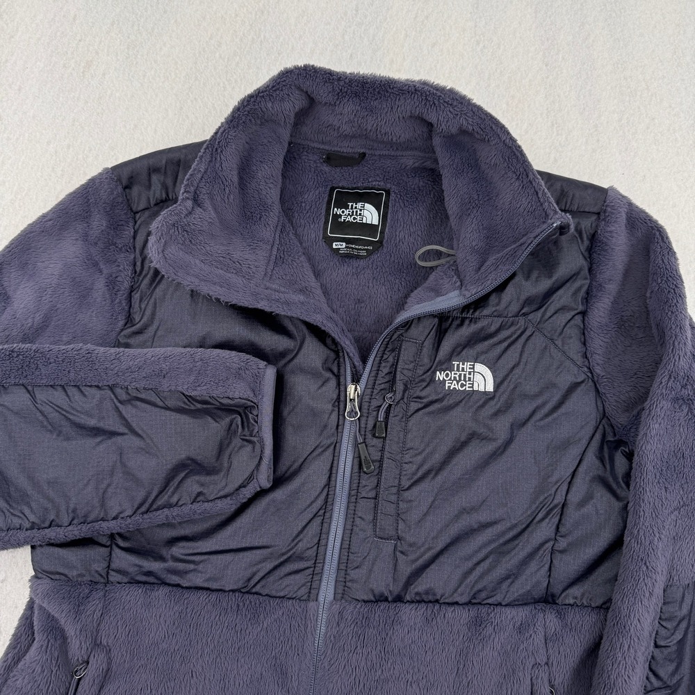 The North Face Womens M Purple Polartec Fleece Full Zip Denali Jacket Outdoor